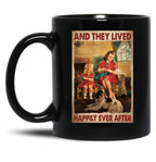 And They Lived Happily Ever After With Their Beagle Dogs Poster Black Coffee Mug