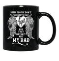 Angel Dad_Father'S Day Birthday Black Coffee Mug - Black