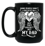 Angel Dad_Father'S Day Birthday Black Coffee Mug