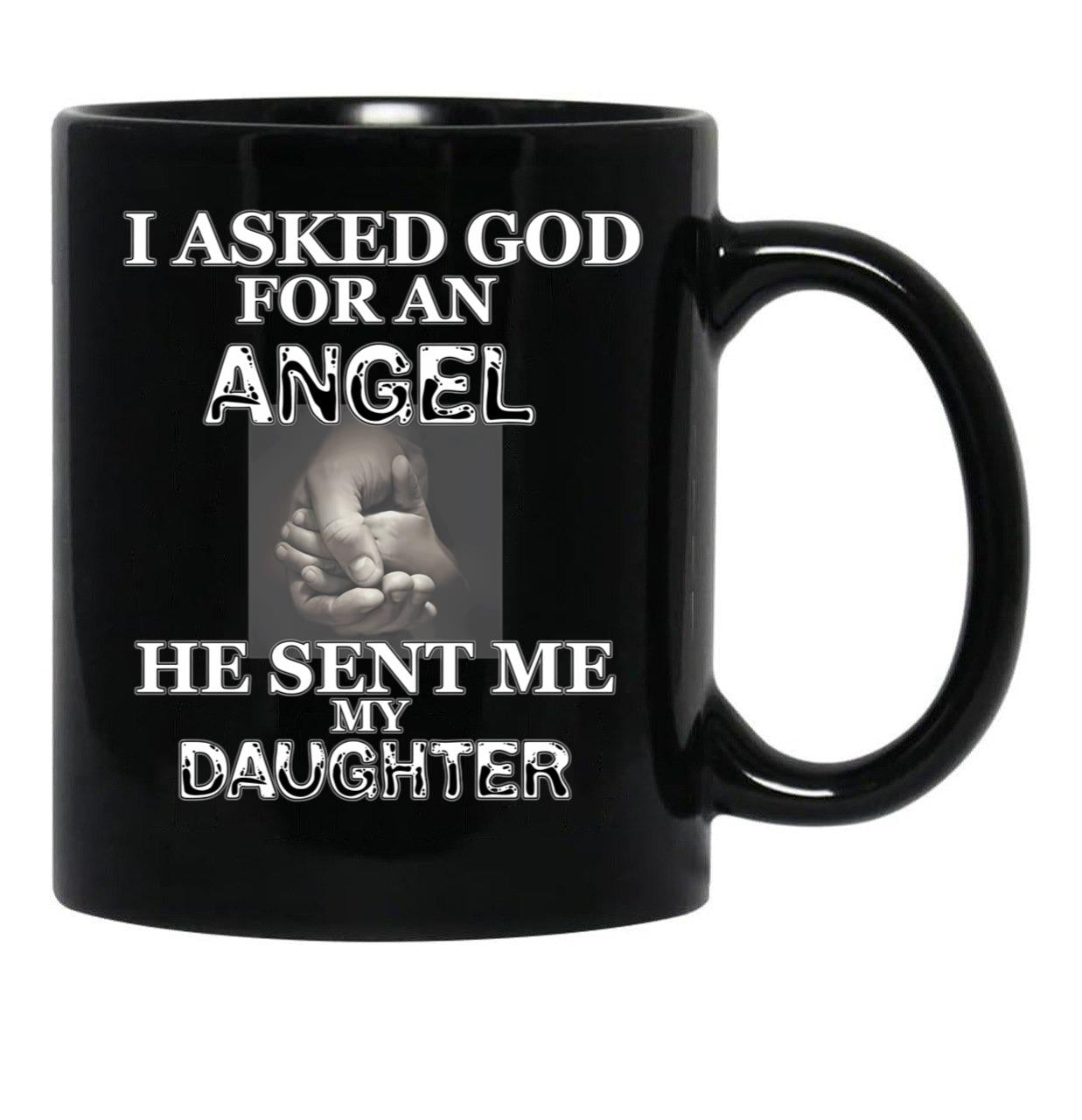 Angel Daughter Black Coffee Mug - Black