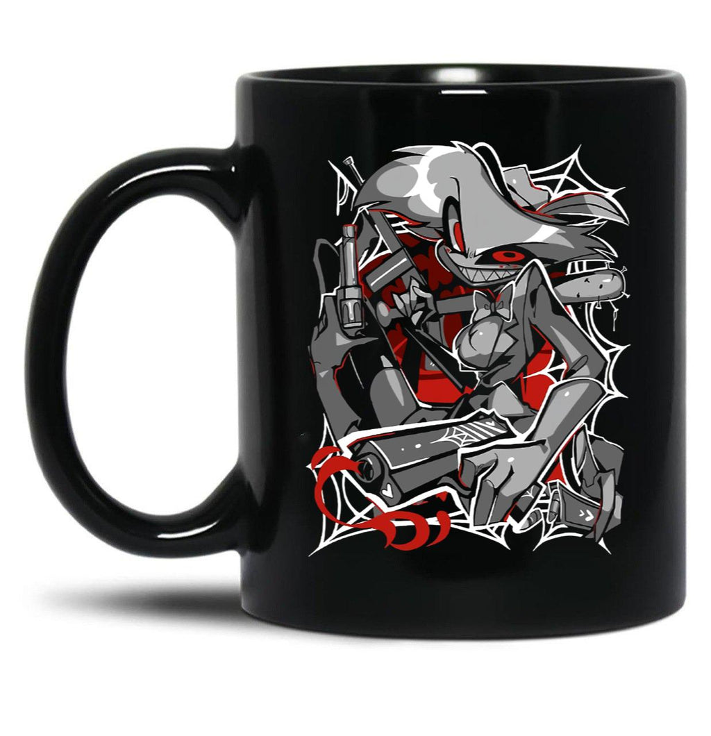 Angel Dust Demon Design - Hazbin Hotel Essential Black Coffee Mug, Gift Coffee Mug