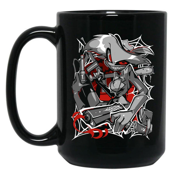Angel Dust Demon Design - Hazbin Hotel Essential Black Coffee Mug, Gift Coffee Mug - Black