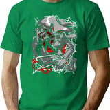 Angel Dust Demon Design - Hazbin Hotel Essential Premium Heavyweight Cotton T-Shirt - Green