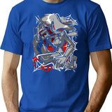 Angel Dust Demon Design - Hazbin Hotel Essential Premium Heavyweight Cotton T-Shirt - Blue