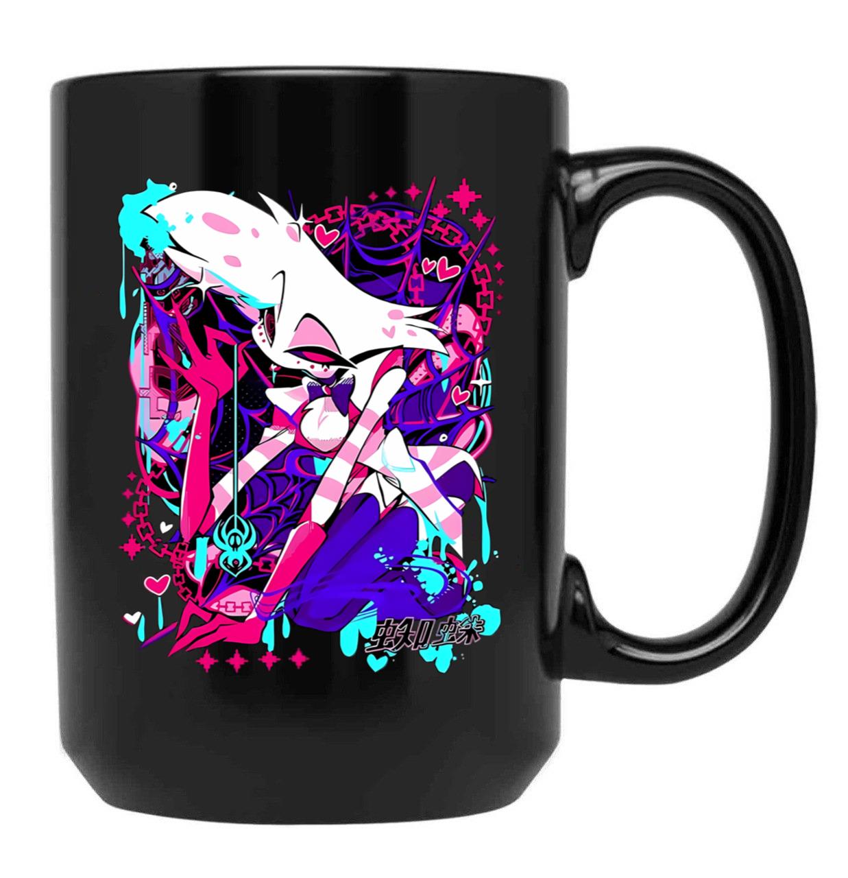 Angel Dust - Hazbin Hotel Classic23 Black Black Coffee Mug, Gift Coffee Mug
