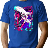Angel Dust - Hazbin Hotel Classic 23 Black Premium Heavyweight Cotton T-Shirt - Blue