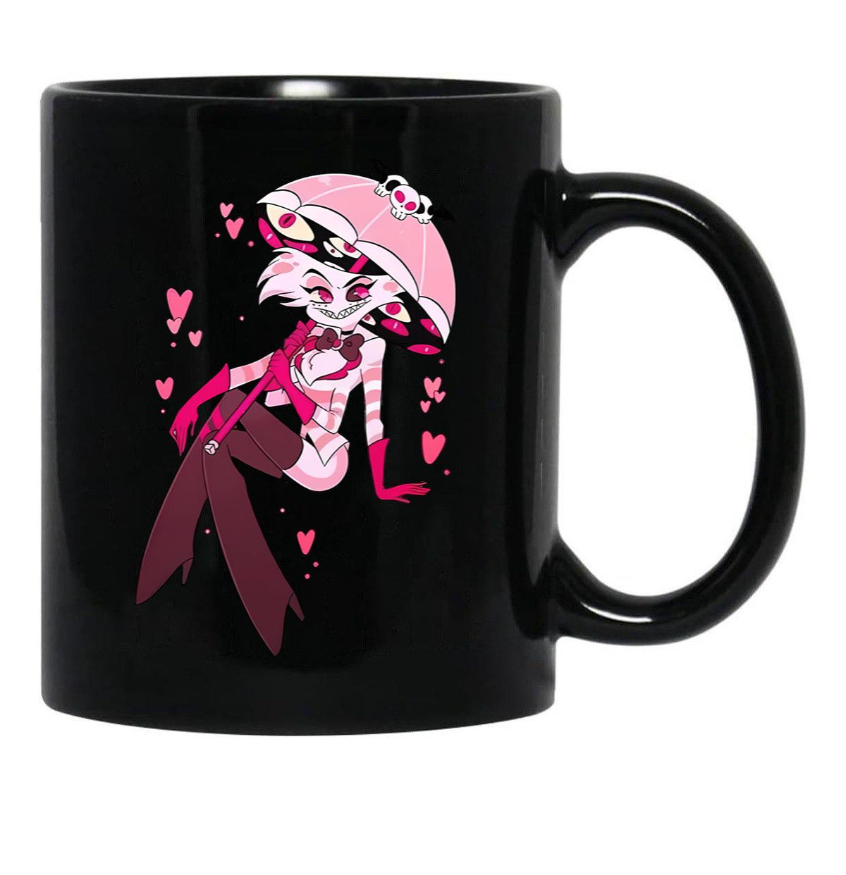 Angel Dust Hazbin Hotel Merch Manga Anime Black Coffee Mug, Gift Coffee Mug - Black