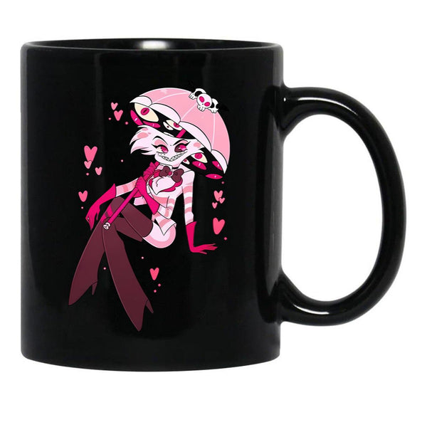 Angel Dust Hazbin Hotel Merch Manga Anime Black Coffee Mug, Gift Coffee Mug - Black
