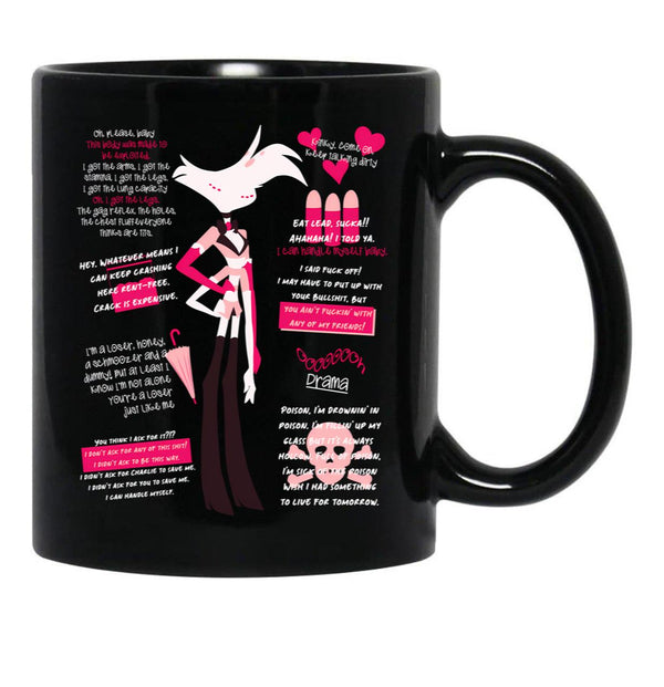 Angel Dust Minimalist Quotes Black Coffee Mug, Gift Coffee Mug - Black