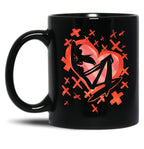 Angel Dust Valentines Day - Hazbin Hotel Premium Black Coffee Mug, Gift Coffee Mug