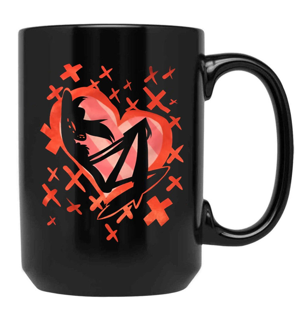 Angel Dust Valentines Day - Hazbin Hotel Premium Black Coffee Mug, Gift Coffee Mug