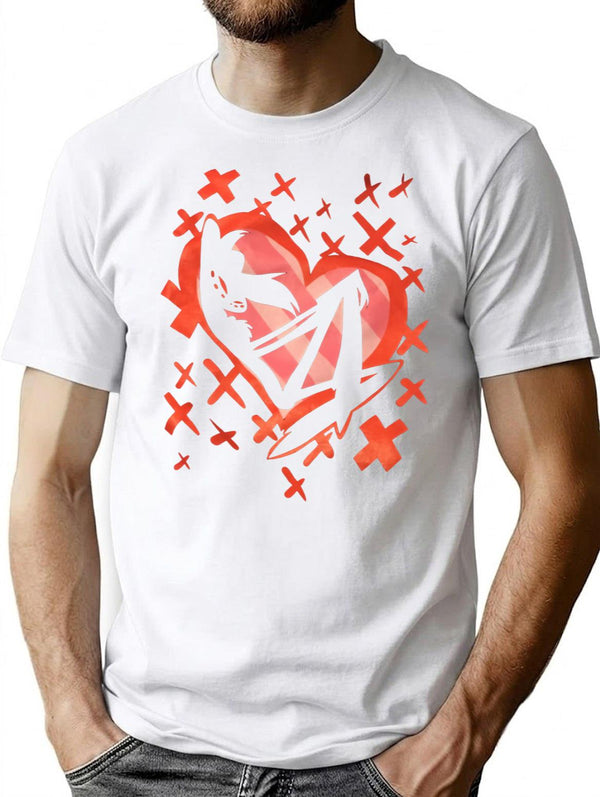Angel Dust Valentines Day - Hazbin Hotel Premium Premium Heavyweight Cotton T-Shirt - White