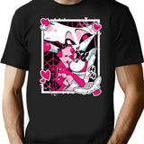 Angel Dust and Fat Nugget Selfie - Hazbin Hotel Essential Premium Heavyweight Cotton T-Shirt - Black