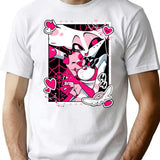 Angel Dust and Fat Nugget Selfie - Hazbin Hotel Essential Premium Heavyweight Cotton T-Shirt - White