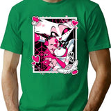 Angel Dust and Fat Nugget Selfie - Hazbin Hotel Essential Premium Heavyweight Cotton T-Shirt - Green