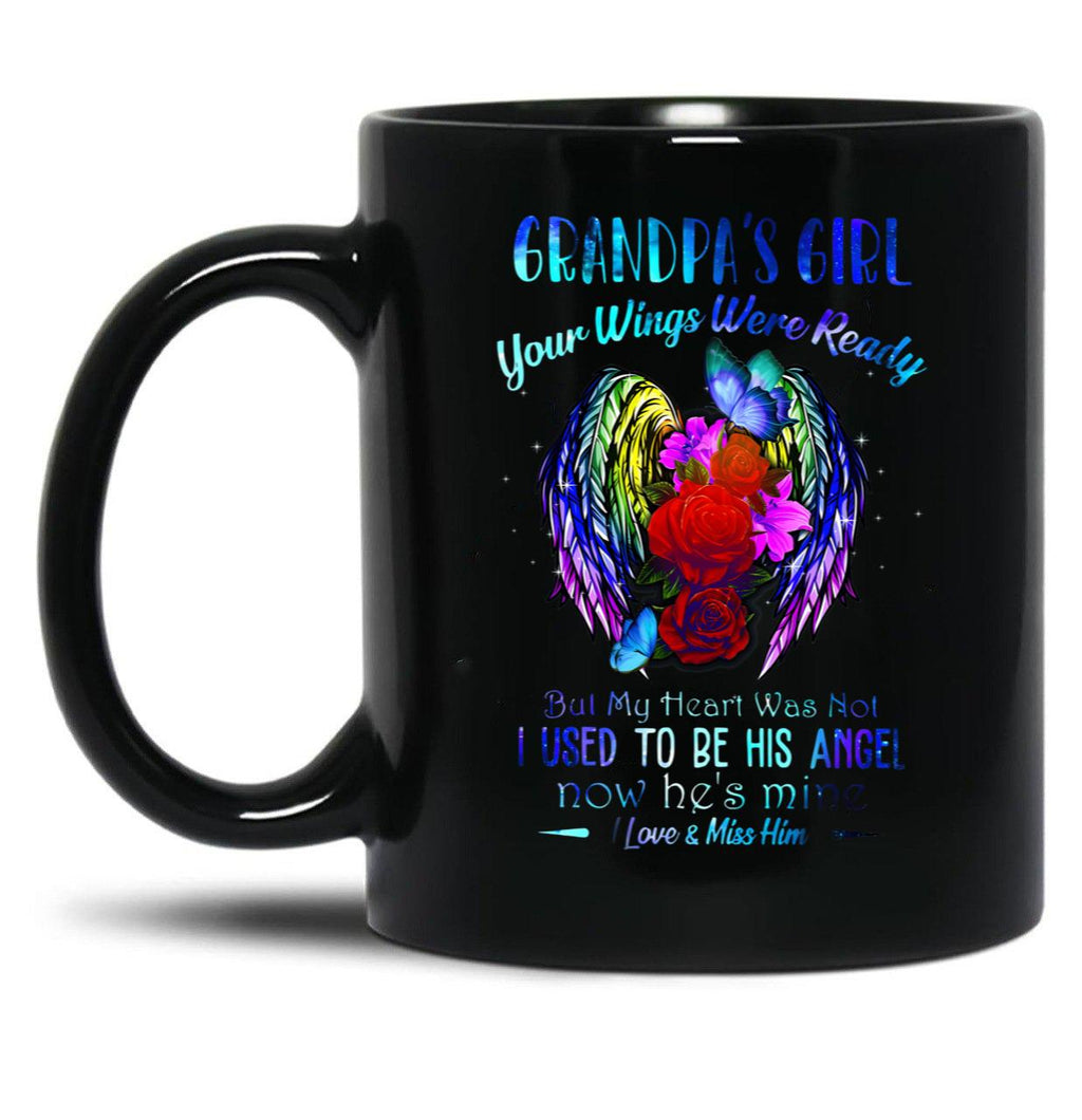 Angel Grandma - Your Wings Were Ready Black Coffee Mug