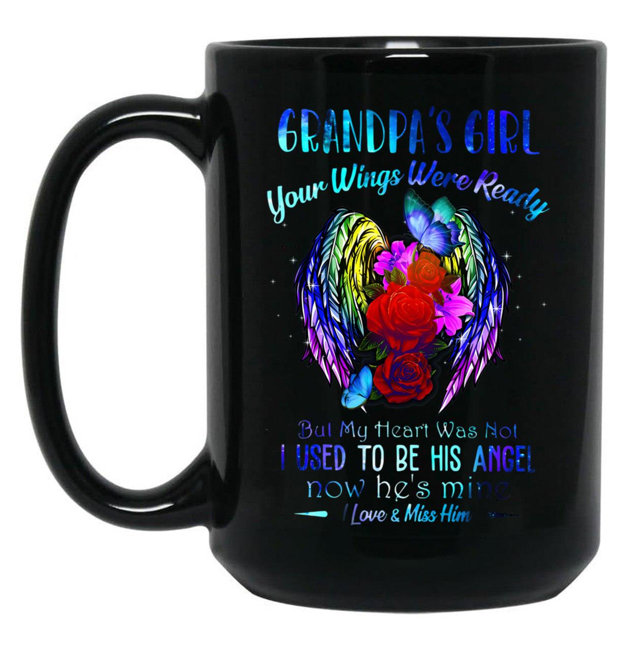 Angel Grandma - Your Wings Were Ready Black Coffee Mug