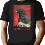 Anguish Pigeon T-Shirt for Men & Women, T-Shirts Graphic Tee - Black