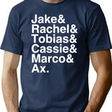 Animorphs Lineup List Premium Heavyweight Cotton T-Shirt - Navy