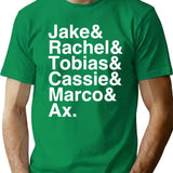 Animorphs Lineup List Premium Heavyweight Cotton T-Shirt - Green