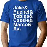 Animorphs Lineup List Premium Heavyweight Cotton T-Shirt - Blue