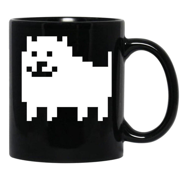 Annoying Dog - Undertale Black Coffee Mug, Gift Coffee Mug - Black