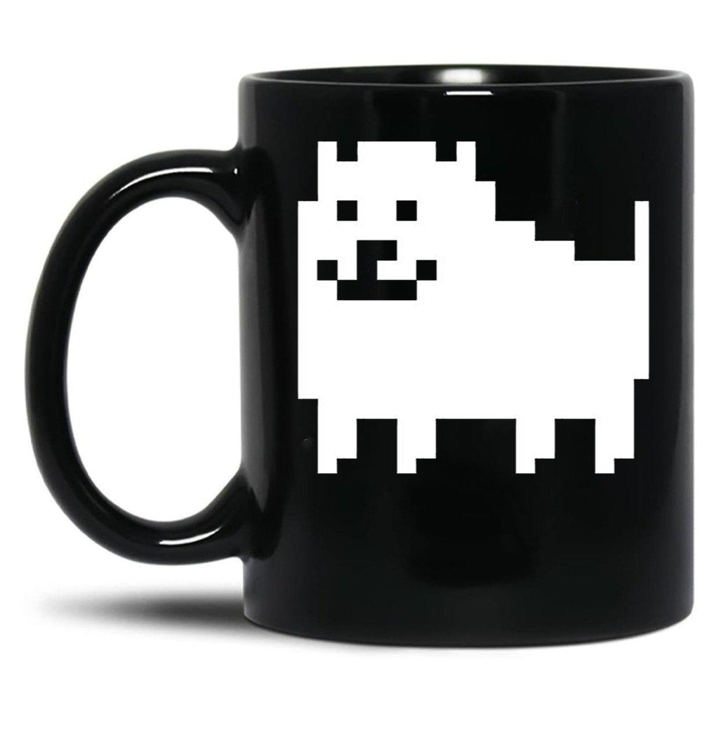 Annoying Dog - Undertale Black Coffee Mug, Gift Coffee Mug