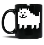 Annoying Dog - Undertale Black Coffee Mug, Gift Coffee Mug