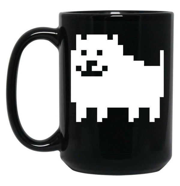Annoying Dog - Undertale Black Coffee Mug, Gift Coffee Mug - Black