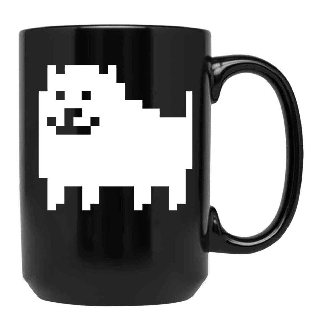 Annoying Dog - Undertale Black Coffee Mug, Gift Coffee Mug