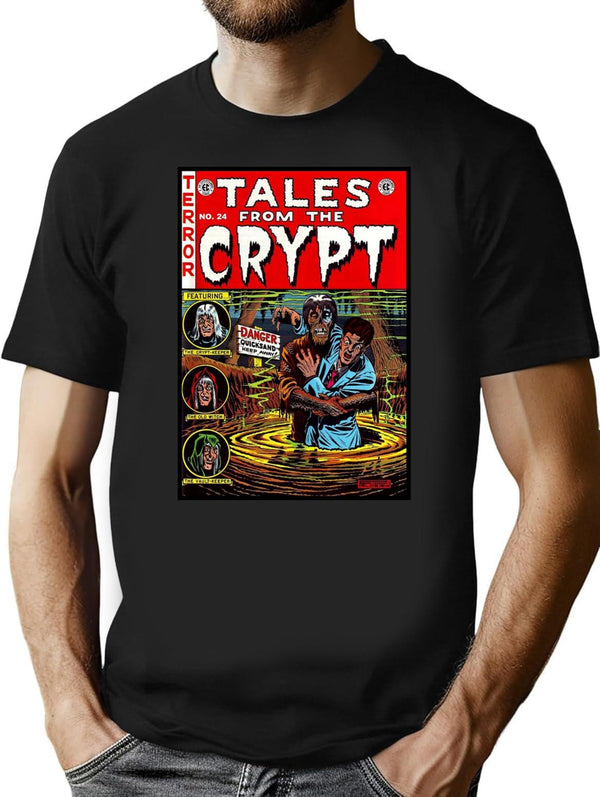 Another Great Vintage Tales from The Crypt Comic Cover Art! Essential Premium Heavyweight Cotton T-Shirt - Black
