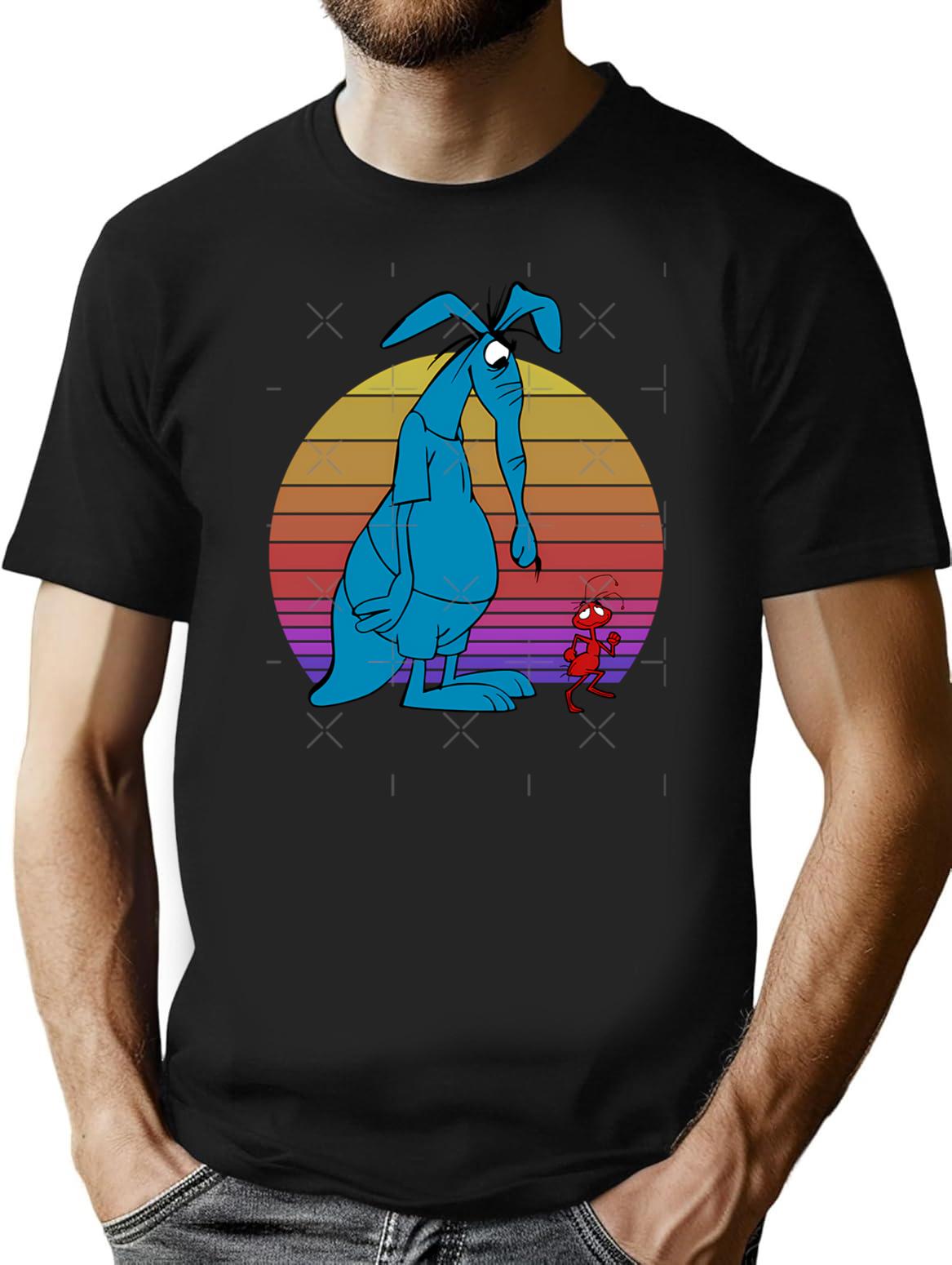 Ant And Aardvark T-Shirt for Men & Women, T-Shirts Graphic Tee - Black