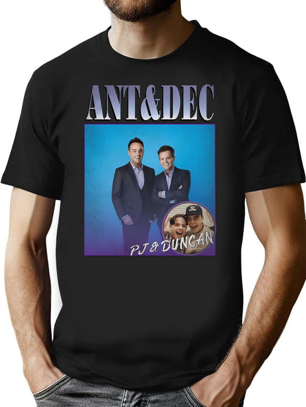 Ant And Dec - 90'S Retro Newcastle T-Shirt for Men & Women, T-Shirts Graphic Tee - Black