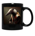 Anteater In A Sweater - Animal Art Black Coffee Mug, Gift Coffee Mug - Black