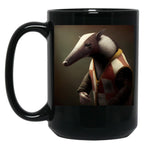 Anteater In A Sweater - Animal Art Black Coffee Mug, Gift Coffee Mug