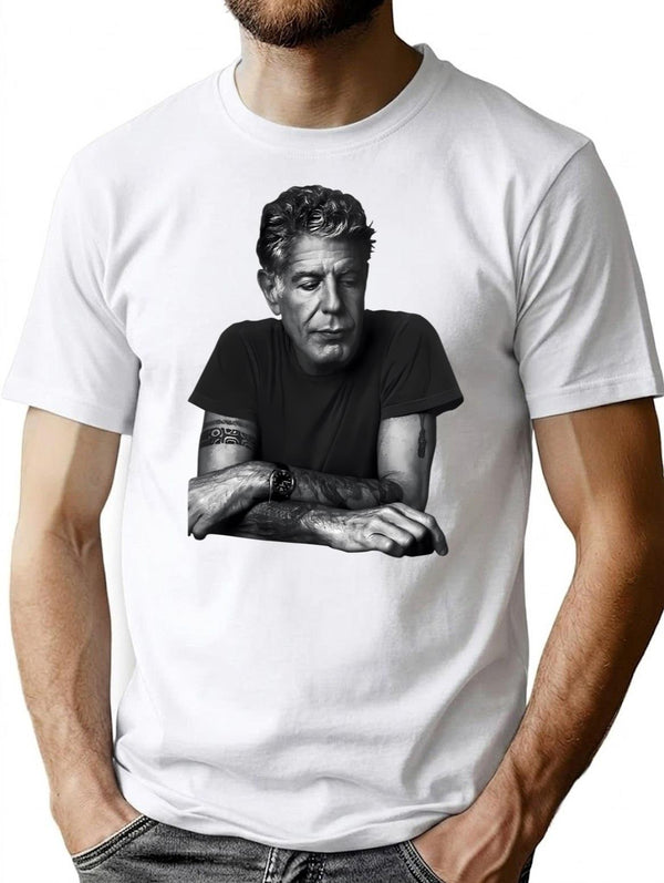 Anthony Good Food T-Shirt for Men & Women, T-Shirts Graphic Tee - White