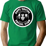 Anti Social Club T-Shirt for Men & Women, T-Shirts Graphic Tee - Green