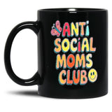 Anti-Social Moms Club V1 Black Coffee Mug, Gift Coffee Mug - Black