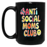 Anti-Social Moms Club V1 Black Coffee Mug, Gift Coffee Mug