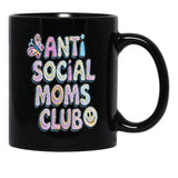 Anti-Social Moms Club V2 Black Coffee Mug, Gift Coffee Mug - Black