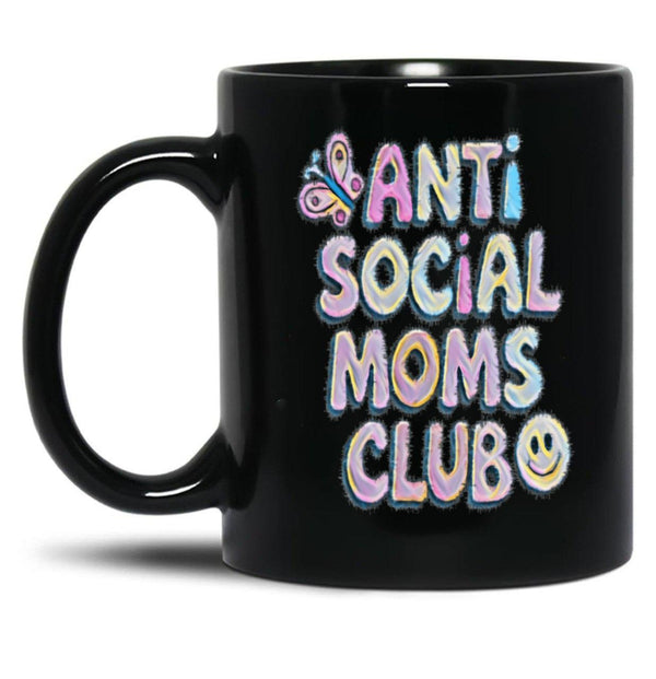Anti-Social Moms Club V2 Black Coffee Mug, Gift Coffee Mug - Black