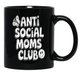 Anti-Social Moms Club V3 Black Coffee Mug, Gift Coffee Mug - Black