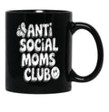 Anti-Social Moms Club V3 Black Coffee Mug, Gift Coffee Mug - Black