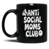 Anti-Social Moms Club V3 Black Coffee Mug, Gift Coffee Mug - Black