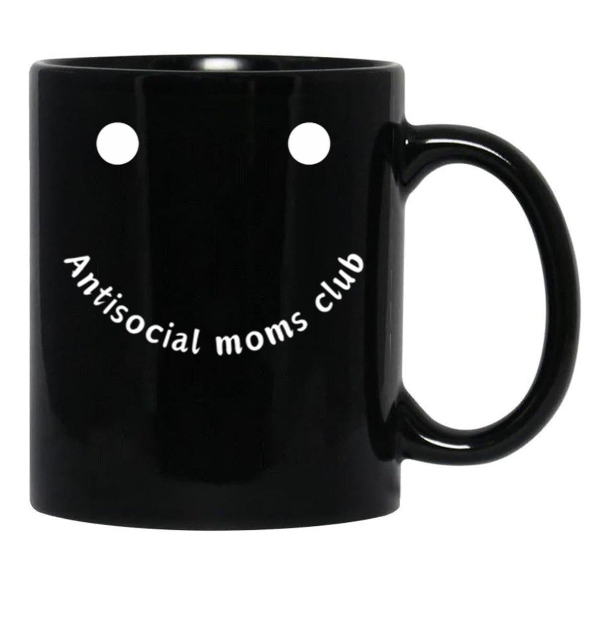 Antisocial Moms Club Black Coffee Mug, Gift Coffee Mug - Black
