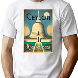 Anuradhapura Vintage Travel Art Print Government Travel Bureau Colombo Ceylon T-Shirt for Men & Women, T-Shirts Graphic Tee - White
