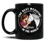 Appaloosa Horse Kisses Best Medicine In The World Black Coffee Mug, Gift Coffee Mug - Black