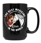 Appaloosa Horse Kisses Best Medicine In The World Black Coffee Mug, Gift Coffee Mug