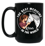 Appaloosa Horse Kisses Best Medicine In The World Black Coffee Mug, Gift Coffee Mug