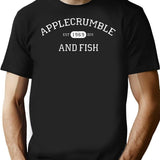 Applecrumble And Fish T-Shirt for Men & Women, T-Shirts Graphic Tee - Black